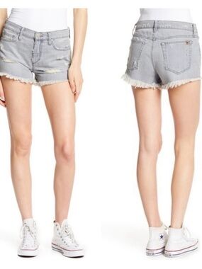 Joes Jeans light Gray Distressed Denim Shorts - Women